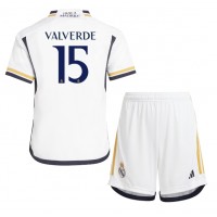 Real Madrid Federico Valverde #15 Replica Home Minikit 2023-24 Short Sleeve (+ pants)